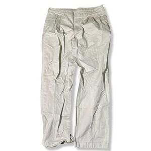Vintage Duxbak Made USA Khaki Pleated Chino Pants 38x32 Straight Leg Workwear